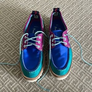 Sperry X Rowing Blazers Mens Size 8 Canvas Color block Boat Shoes Multi col